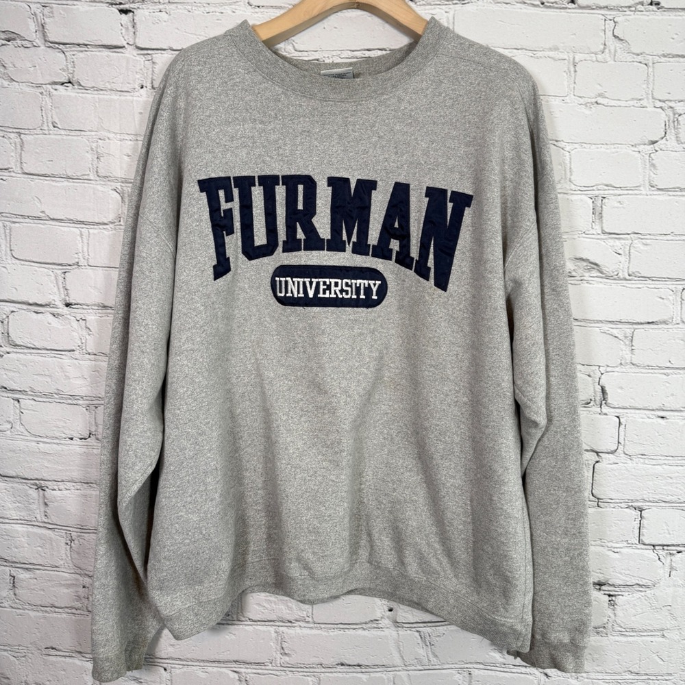 VTG Furman University Crewneck Sweatshirt XXL Cotton Exchange USA Heavyweight
